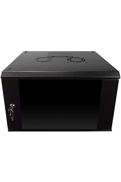 Generic NETWOK BOX 6U Server Rack Enclosure with Glass Door, Cooling Fan, Locks, & Removable Side Panels