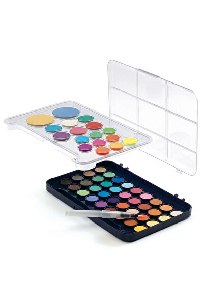 djeco Paleta artistului, 50 de culori guase, Djeco, editie colorata