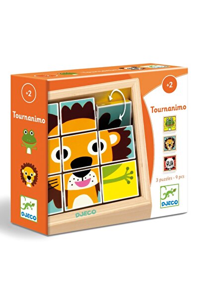 djeco Puzzle din cuburi Tournanimo, Djeco, kids plus edition