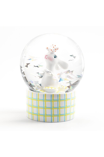 djeco Mini glob cu zapada si personaj, Iepuras, varianta universala copii