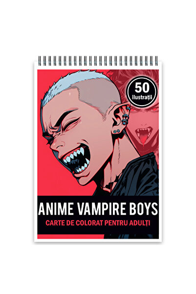 Legendary Gifts Carte de colorat, 50 de ilustrații, Băieți vampiri anime