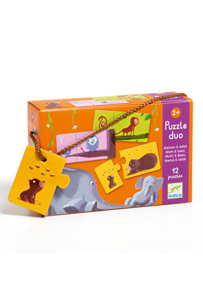 djeco Puzzle duo Mama si puiul, Djeco, editie pentru in familie