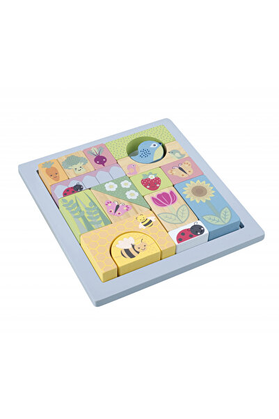 Orange Tree Toys Cuburi de construit Gradina de primavara, Orange Tree Toys, educativ Montessori