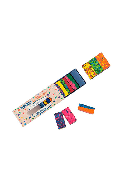 Moulin Roty Cuburi cerate multicolore pentru desen, Moulin Roty, super rezistent