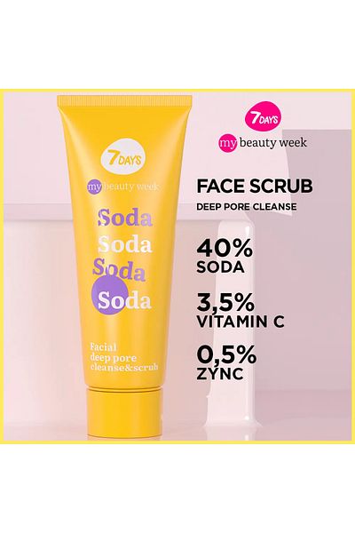 7DAYS Exfoliant Facial Pentru Micsorarea Porilor Soda 80 ml