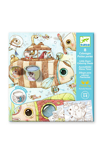 djeco Planse de colorat cu surprize Calatoria lui Malo, Djeco, editie all-play