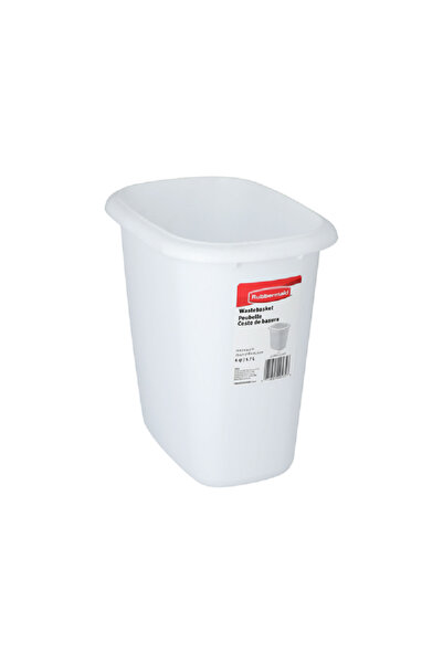 RUBBERMAID Rectangular Shaped Trash Can White 6 Liter
