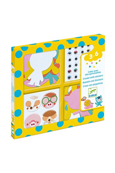 djeco Colaje cu fetru Iubesc animalele, Djeco, super distractiv