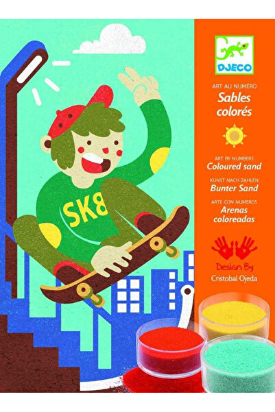 djeco Atelier creativ cu nisip Sporturi cu placa, Djeco, super rezistent