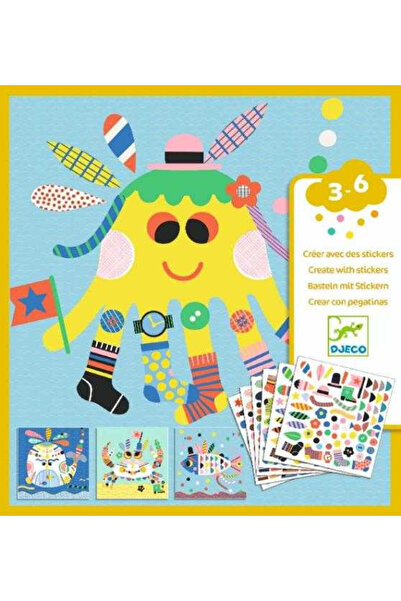 djeco Creative collage game Sea Creatures, Djeco, edition for various ages