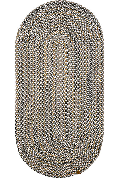 Cool Halı Glenn Renkli Oval Mutfak Halısı Yolluk Bohem Paspas Jüt Hasır Görün...