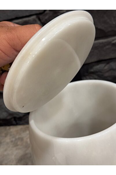 Polen Stone White Natural Marble Oval Bucket – 25X20 cm