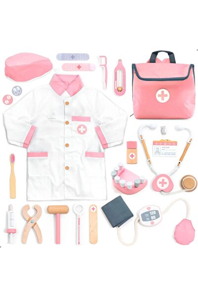 UMU Toys Πλήρες κιτ ιατρείου για παιχνίδι ρόλων, ροζ, UMU Toys