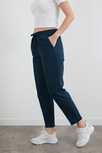 Fulla Moda High Waist Elastic Waist Trousers