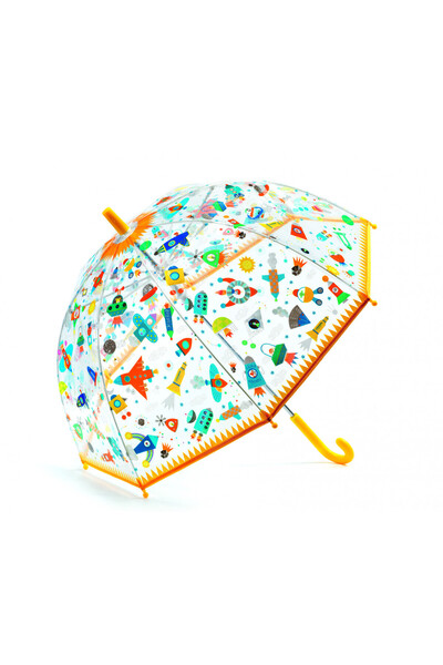 djeco Umbrela pentru copii Nave si vehicule in zbor, Djeco, editie kids color