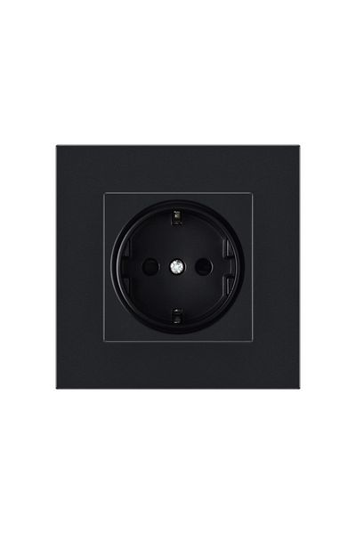 TECHSTAR ® Pc1 Socket, Single, Black Color, Polycarbonate, 16a