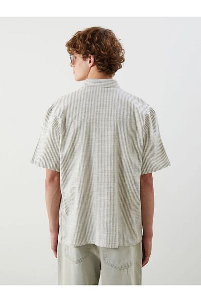 LC Waikiki Comfortable Fit Short Sleeve Striped Men's Shirt