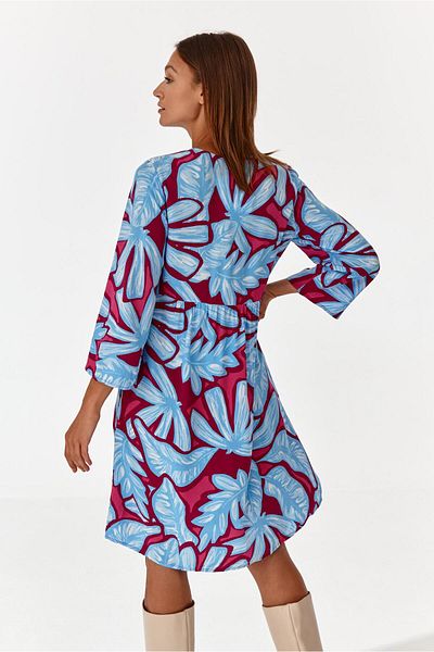 TATUUM Casual dress with 3/4 sleeves and multicolor print Minrimi