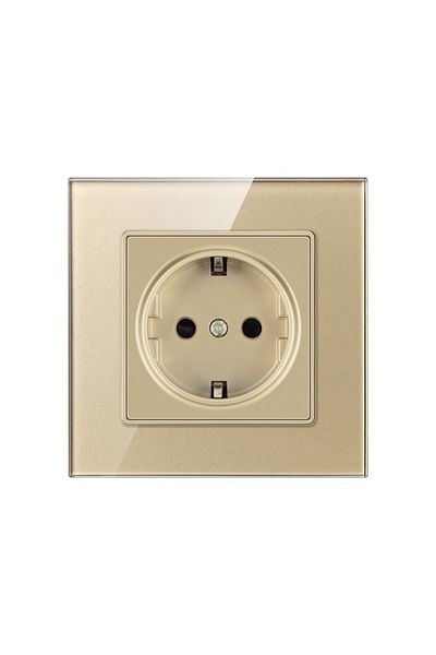 TECHSTAR ® Crystal Ts1 Socket, Tempered Glass, Single, Sandcastle Gold Color, 16a