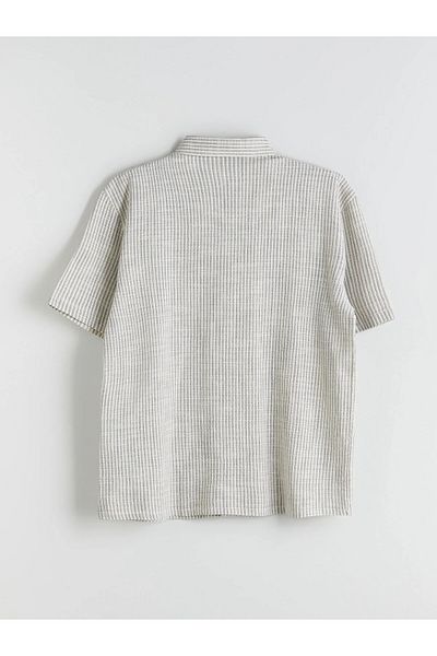 LC Waikiki Comfortable Fit Short Sleeve Striped Men's Shirt