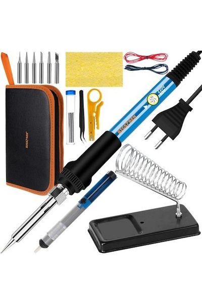 WTO Kit for soldering, precision, 60W, adjustable temperature, Soldering gun, includes bag