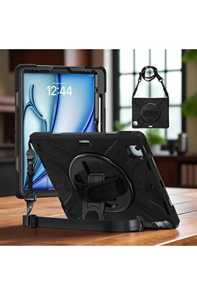 TechTrove Apple iPad Air 13 2024 Kılıf Maksimum Korumalı Askılı El Tutamaçlı ...