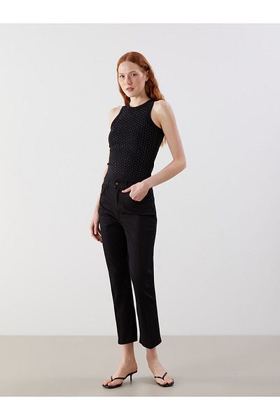 LC Waikiki Women's Athlete with Crew Neck Stones