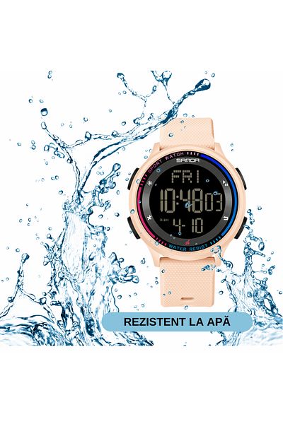 AZ PRODUCTS Kids Digital Watch 9+, LED, Water Resistant, Alarm, Stopwatch, Calendar – Pink
