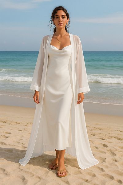 Misue Handmade Chiffon Kimono, Lightweight and Flowy Long Pareo, Summer Thin Long Kimono, Thin Flowy See-Through Cardigan,