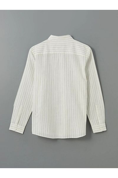 LC Waikiki Slim Fit Long Sleeve Striped Poplin Men's Shirt