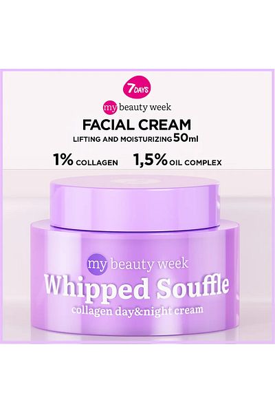 7DAYS Crema faciala de zi si de noapte cu colagen 7DAYS WHIPPED SOUFFLE 50 ml