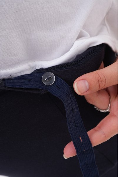 BIG LESSON Maternity Stretchy Cotton Adjustable Waist Shorts Leggings