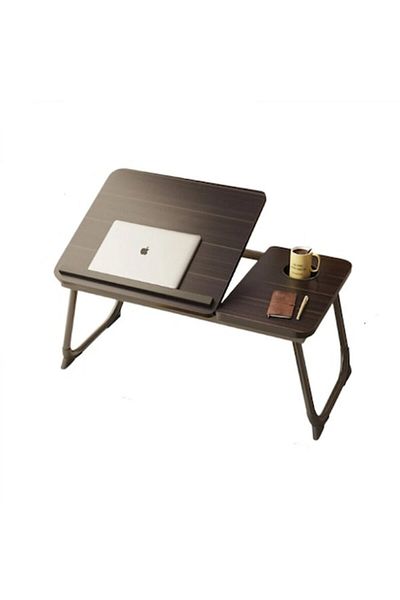 Rovitech Folding laptop table with cup holder, height adjustable 5 positions, 55.3 x 24 x 32
