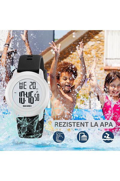 AZ PRODUCTS Ceas Digital Copii, Impermeabil, cu Alarmă, Cronometru și Calendar – Ideal pentru cei mici