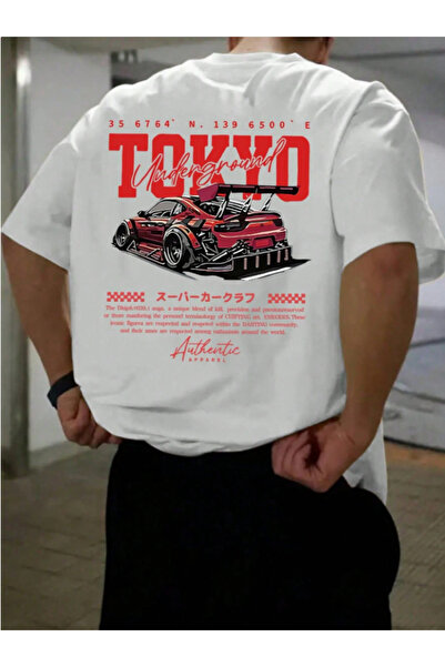 Framgan Muška/Ženska TOKYO DRIFT Detaljna Prilagođena B Štampano Dnevna Majic...