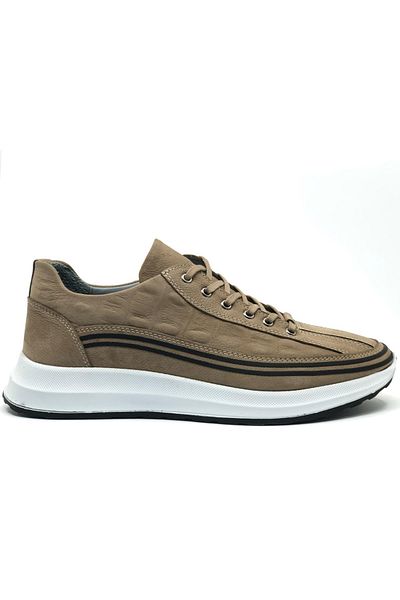 KOCAMANLAR Dropland 9141 Genuine Leather Men's Casual Shoes Sand