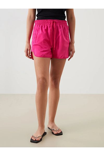 LC Waikiki Lcw Dream Fuchsia Women's Swim Shorts with Elastic Waist