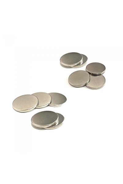 dalimag Set 10 Magneti Foarte Puternici, Gri, Disc, Simplu, 15 mm X 2 mm