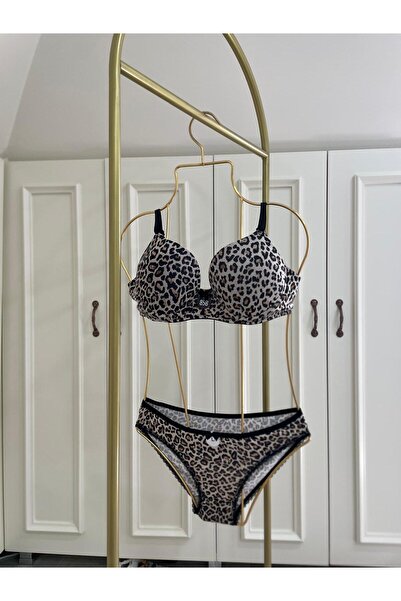 KARAZ Leoparlı Bambu Terletmeyen Sütyen Takımı