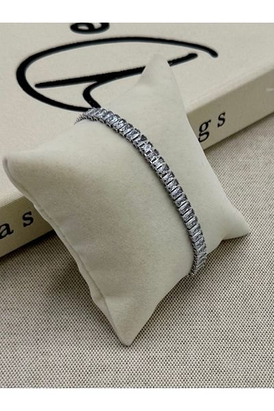 DEEPWELL Silver Color Stone Women's Steel Bracelet Dbw06