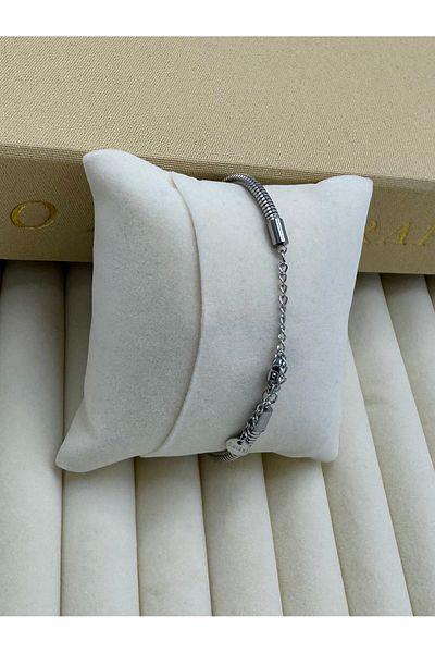 DEEPWELL Silver Color Women's Steel Bracelet Dbw05