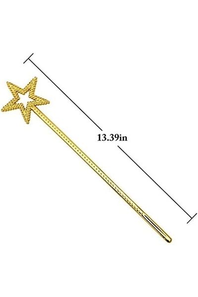 CANSA Gold Color Star Fairy Wand Fairy Wand 34 Cm 1 Piece