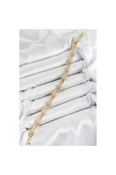 Skygo Brass Greg Model Zircon Stone Gold Color Vip Series Women's Bracelet - Tj-Bb7203