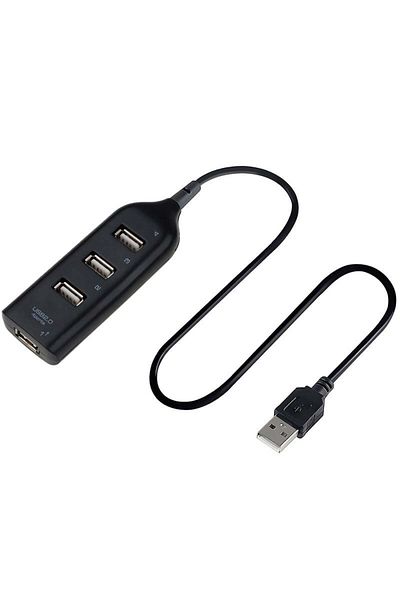 TECHSTAR USB Hub Techstar® HB2, USB 2.0 High Speed, 4 Port USB2.0, Black