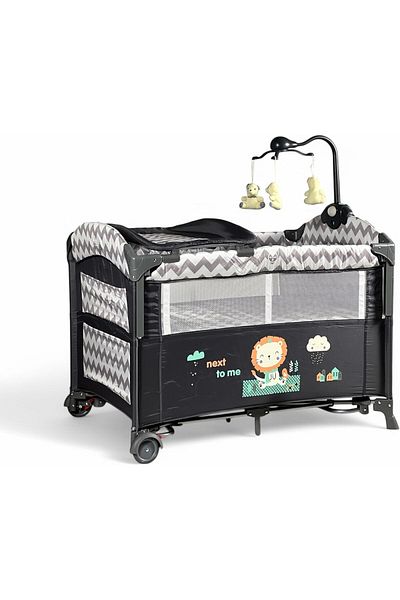 ALBADER Baby Bedside Adjustable, Baby Bed Portable Crib with Diaper Changing Table, Baby Crib