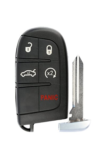 TECHSTAR Комплект ключ за кола Jeep, Chrysler, Dodge, 4+1 бутона, 433 MHz, 46...