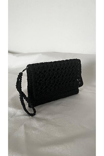 dekorburada Hasır El Çantası Telefon Cüzdanlık Kağıt İp