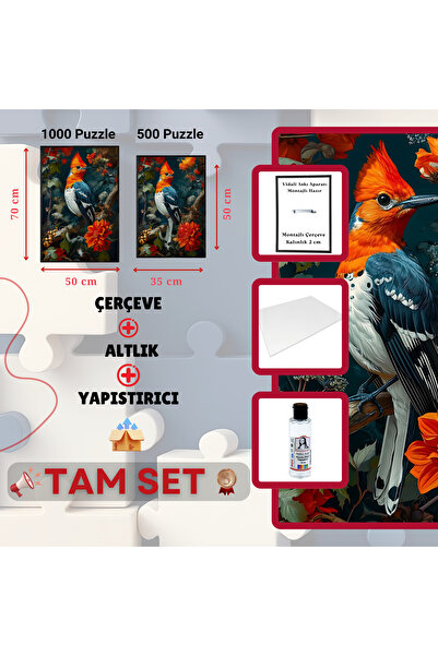 Soi Craft 500 Parça Puzzle Çerçeve Altlık Yapıştırıcı Tam Set