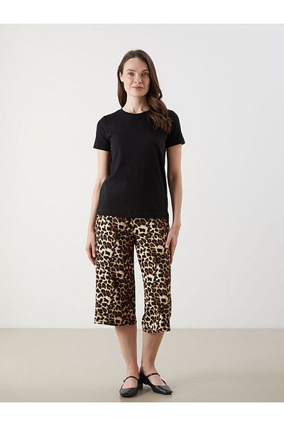 LC Waikiki Grace Mixed Floral Women's Capri with Elastic Waist