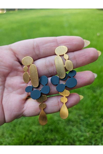 1881 STORE Colorful brass earring